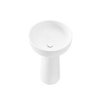 Раковина из искусственного камня Vincea VBS-4SP02MW, 480*480*850, напольная, цвет белый матовый