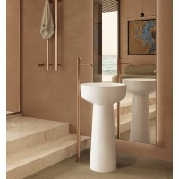 Раковина из искусственного камня Vincea VBS-4SP02MW, 480*480*850, напольная, цвет белый матовый