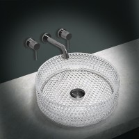 Раковина Vincea, 40 х 40 см, накладная, прозрачная, VBS-5GL01