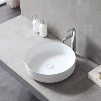 Раковина Vincea, 45 х 45 см, накладная, искусственный камень, цвет белый матовый, VBS-6S16MW