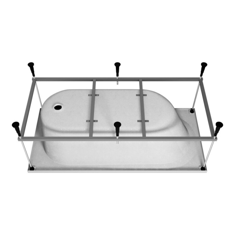Ванна акриловая Vincea VBT-2B150-FR, 150 x 70 см, с каркасом, белая