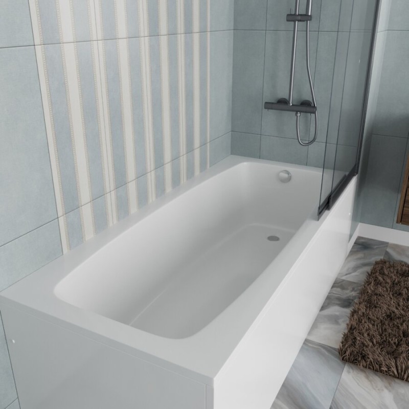 Ванна акриловая Vincea VBT-2S180-FR, 180 x 80 см, белая