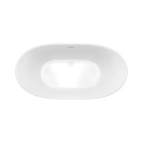 Ванна акриловая Vincea VBT-405-1600MW, 1600*780*580, цвет белый мат., щелевой перелив, слив белый