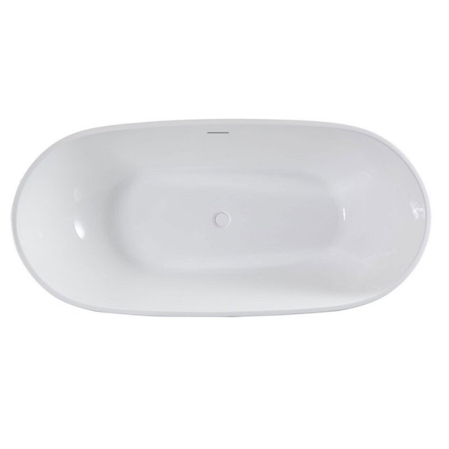 Ванна акриловая Vincea VBT-408-1500, 150 x 80 см, щелевой перелив, цвет белый
