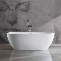 Ванна акриловая Vincea VBT-408-1500, 150 x 80 см, щелевой перелив, цвет белый