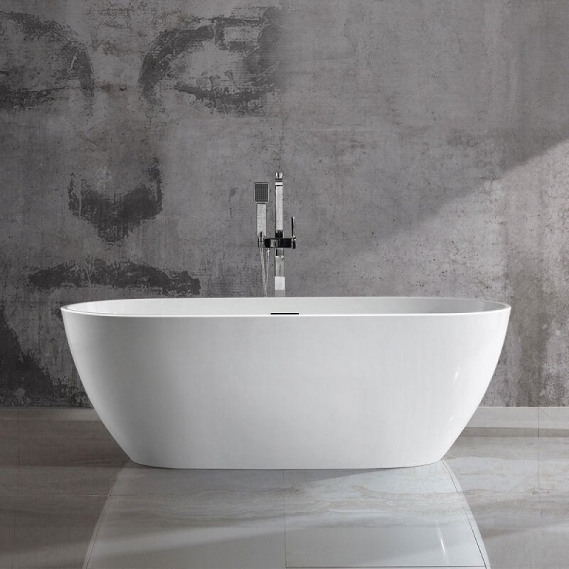 Ванна акриловая Vincea VBT-408-1500, 150 x 80 см, щелевой перелив, цвет белый