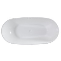 Ванна акриловая Vincea VBT-408-1700MW, 170 x 80 см, щелевой перелив, цвет белый матовый