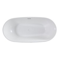 Ванна акриловая Vincea VBT-408-1800MW, 180 x 80 см, щелевой перелив, цвет белый матовый