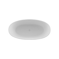 Ванна из искусственного камня Vincea VBT-4S06-1600MW, 1600*750*560, белый мат., слив-перелив в комплекте