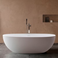 Ванна из искусственного камня Vincea VBT-4S06-1800MW, 1800*800*560, белый мат., слив-перелив в комплекте