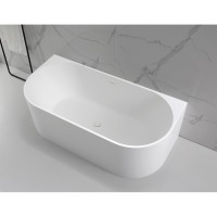 Ванна из искусственного камня Vincea VBT-4S07-1700MW, 1700*800*550, белый мат., слив-перелив в комплекте