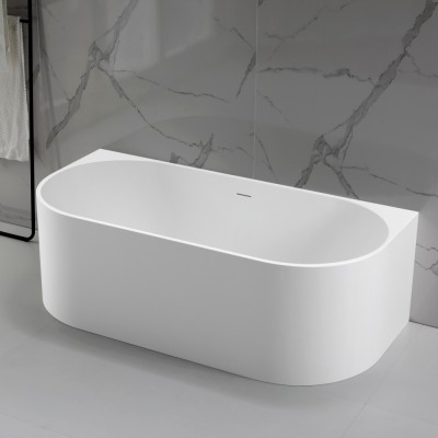 Ванна из искусственного камня Vincea VBT-4S07-1700MW, 1700*800*550, белый мат., слив-перелив в комплекте