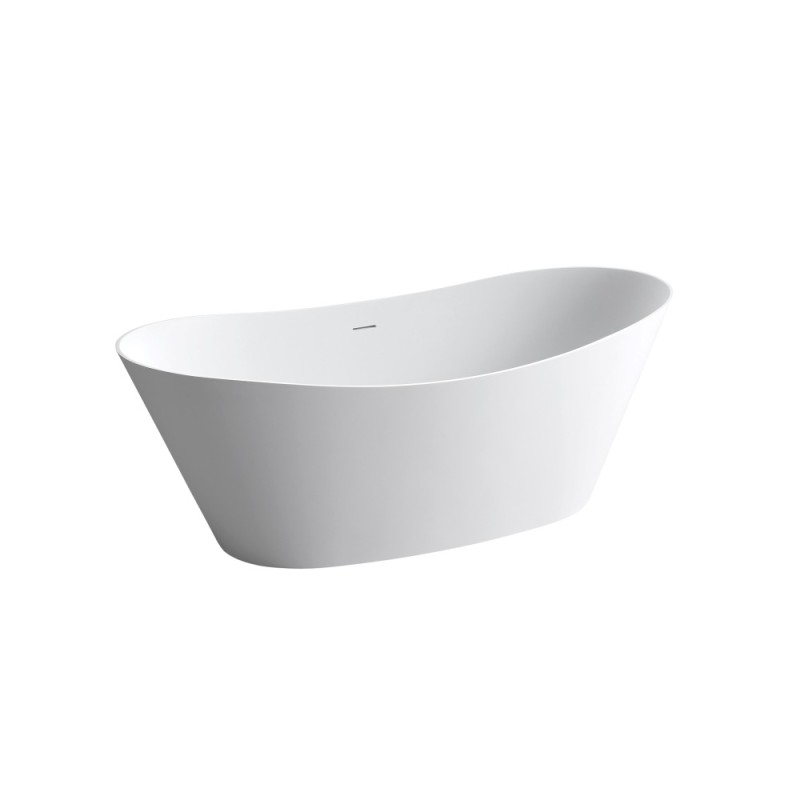 Ванна из искусственного камня Vincea VBT-4S08MW, 1700*780*620, белый мат., слив-перелив в комплекте