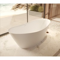 Ванна из искусственного камня Vincea VBT-4S08MW, 1700*780*620, белый мат., слив-перелив в комплекте
