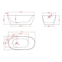 Акриловая ванна Vincea VBT-601-1700, 170 x 85 см, цвет белый