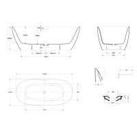 Ванна акриловая Vincea VBT-701-1700MW, 170 x 80 см, белая матовая