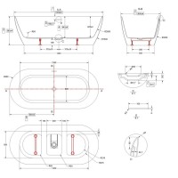Ванна акриловая Vincea VBT-705-1800, 180 x 80 см, белая