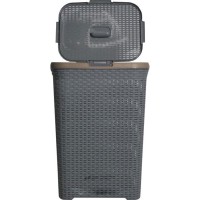 Корзина для белья Aquanet VD043 00196554 серая