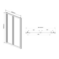 Душевая дверь Vincea Garda VDB-1G900CL, 90 см, складная, стекло прозрачное, хром