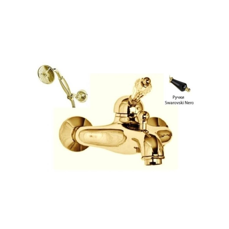 Смеситель Cezares Vintage VDM-03/24-Sw цвет золото 24 карат, ручки Swarovski