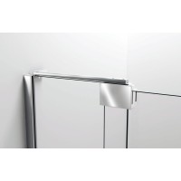 Душевая дверь Vincea Extra VDP-1E 110/120 см распашная, стекло тонированное, профиль черный, VDP-1E1112CGB
