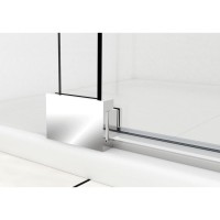 Душевая дверь Vincea Extra VDP-1E 110/120 см распашная, стекло тонированное, профиль черный, VDP-1E1112CGB