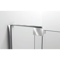 Душевая дверь Vincea Extra VDP-1E 110/120 см распашная, стекло прозрачное, профиль черный, VDP-1E1112CLB