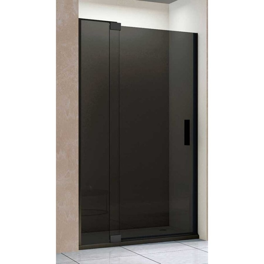 Душевая дверь Vincea Extra VDP-1E 80/90 см распашная, стекло тонированное, черный, VDP-1E8090CGB
