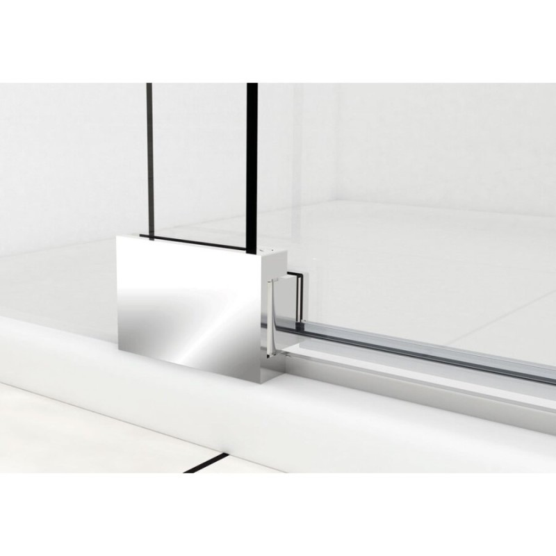 Душевая дверь Vincea Extra VDP-1E 90/100 см распашная, стекло тонированное, профиль черный, VDP-1E9010CGB