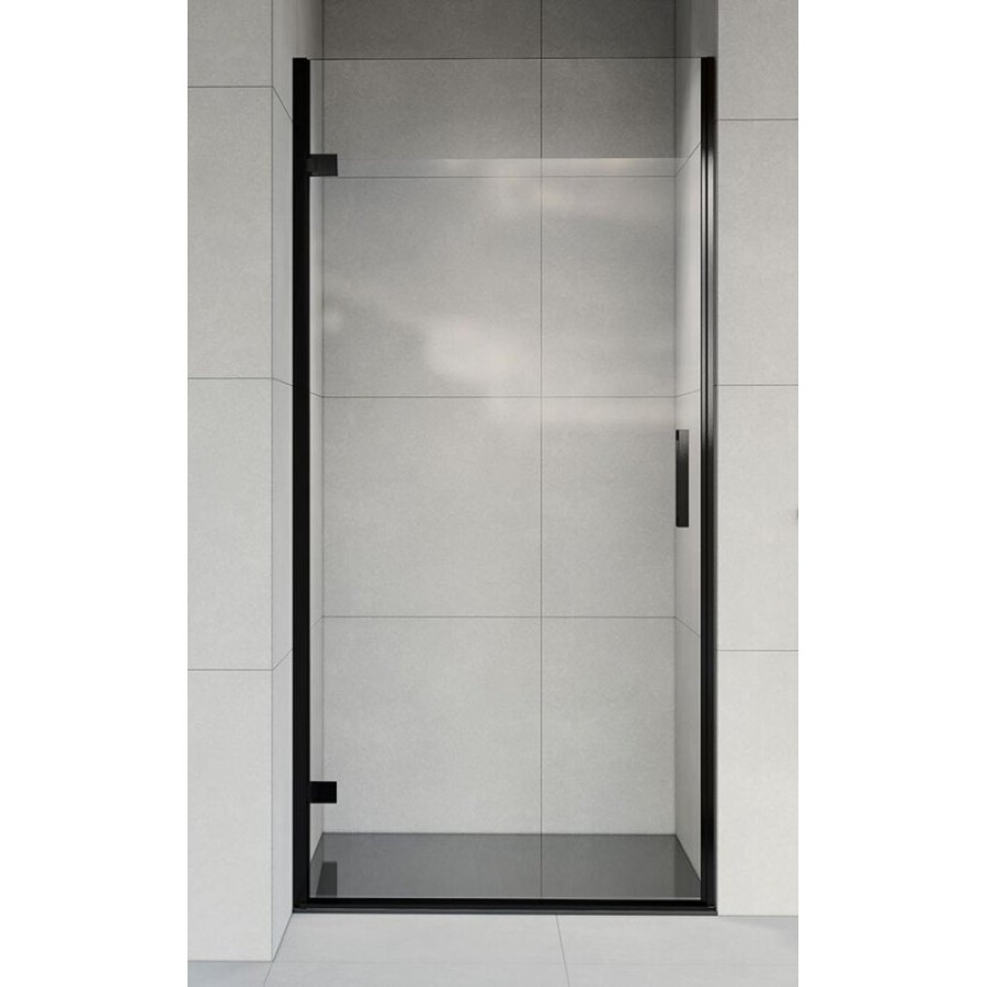 Душевая дверь Vincea Flex VDP-1F 90 см распашная, стекло прозрачное, черный, VDP-1F900CLB