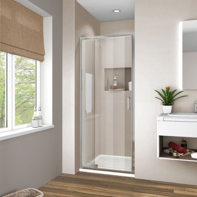 Душевая дверь Vincea Intra VDP-1I8090CL, 80/90 см, распашная, стекло прозрачное, хром