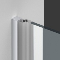 Душевая дверь Vincea Alpha 60 х195 см, распашная, стекло прозрачное, профиль черный, VDP-3AL600CLB
