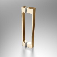 Душевая дверь в нишу Vincea Alpha VDP-3AL600CLG, 60 см, стекло прозрачное, профиль брашированное золото