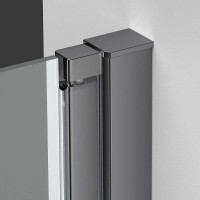 Душевая дверь Vincea Alpha 60 см, стекло прозрачное, профиль воронёная сталь, gunmetal, VDP-3AL600CLGM