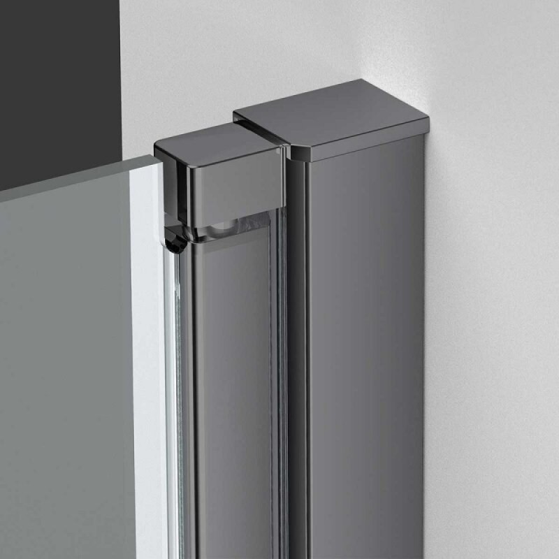 Душевая дверь Vincea Alpha 60 см, стекло прозрачное, профиль воронёная сталь, gunmetal, VDP-3AL600CLGM