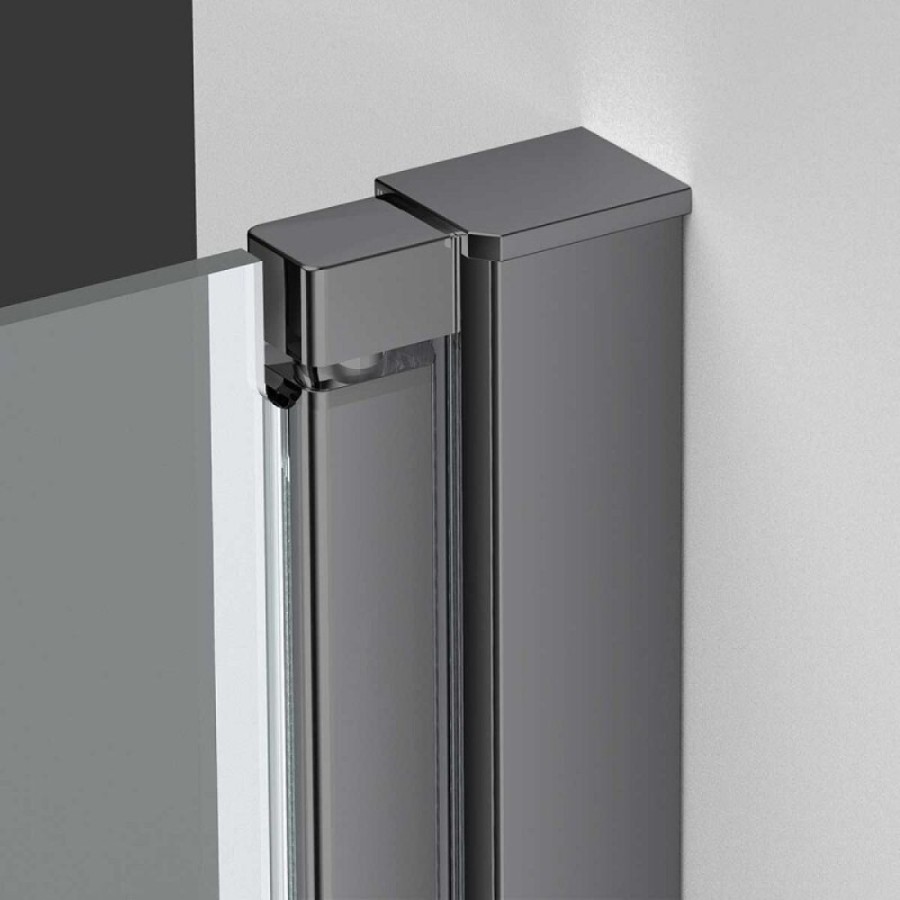 Душевая дверь Vincea Alpha 70 см, стекло прозрачное, профиль воронёная сталь, gunmetal, VDP-3AL700CLGM