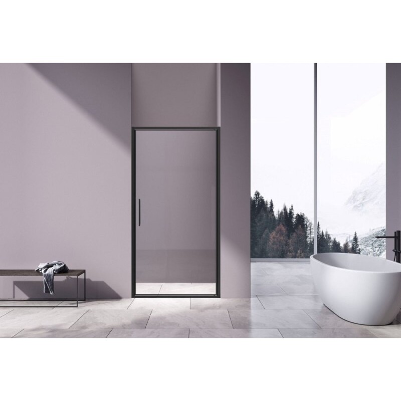Душевая дверь Vincea Slim VDP-4SL100CLB, 100 см, стекло прозрачное, профиль черный