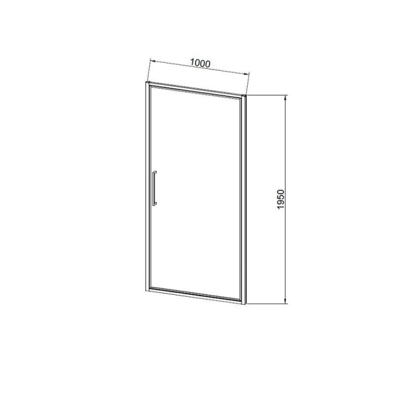 Душевая дверь Vincea Slim VDP-4SL100CLG, 100 см, стекло прозрачное, профиль золото брашированное