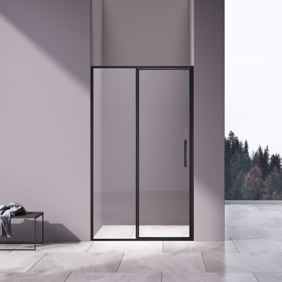 Душевая дверь Vincea Slim VDP-4SL120CLB, 120 см, стекло прозрачное, профиль черный