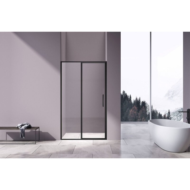 Душевая дверь Vincea Slim VDP-4SL120CLB, 120 см, стекло прозрачное, профиль черный