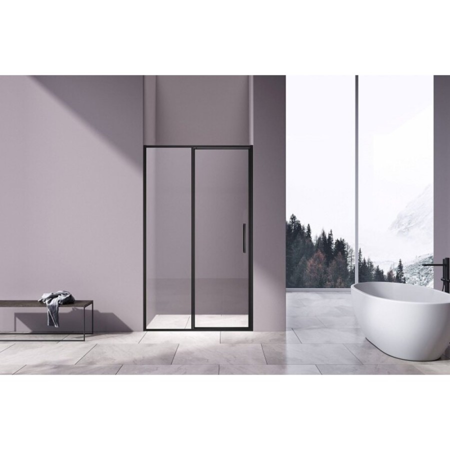 Душевая дверь Vincea Slim VDP-4SL120CLB, 120 см, стекло прозрачное, профиль черный