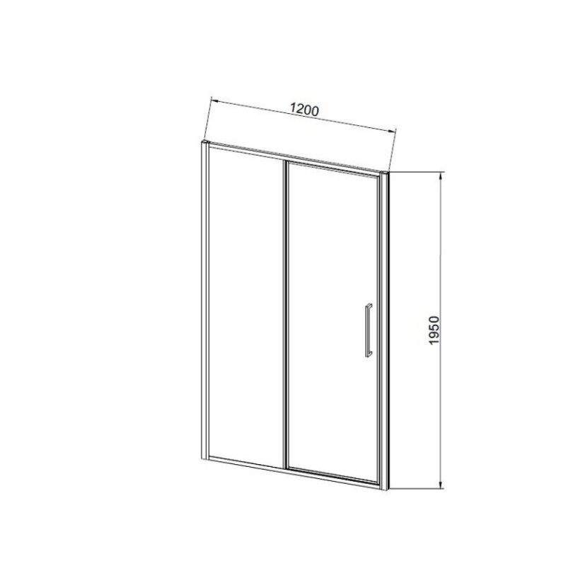 Душевая дверь Vincea Slim VDP-4SL120CLG, 120 см, стекло прозрачное, профиль золото брашированное