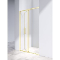 Душевая дверь Vincea Slim VDP-4SL120CLG, 120 см, стекло прозрачное, профиль золото брашированное