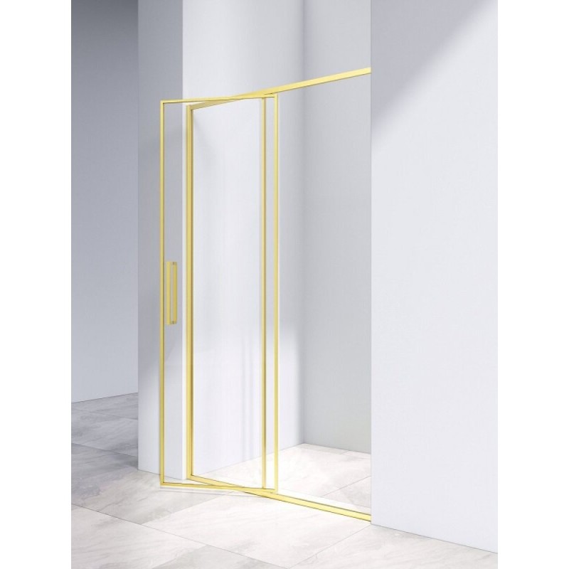 Душевая дверь Vincea Slim VDP-4SL120CLG, 120 см, стекло прозрачное, профиль золото брашированное