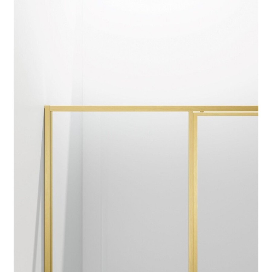 Душевая дверь Vincea Slim VDP-4SL120CLG, 120 см, стекло прозрачное, профиль золото брашированное