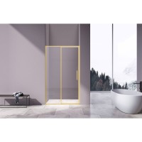 Душевая дверь Vincea Slim VDP-4SL120CLG, 120 см, стекло прозрачное, профиль золото брашированное