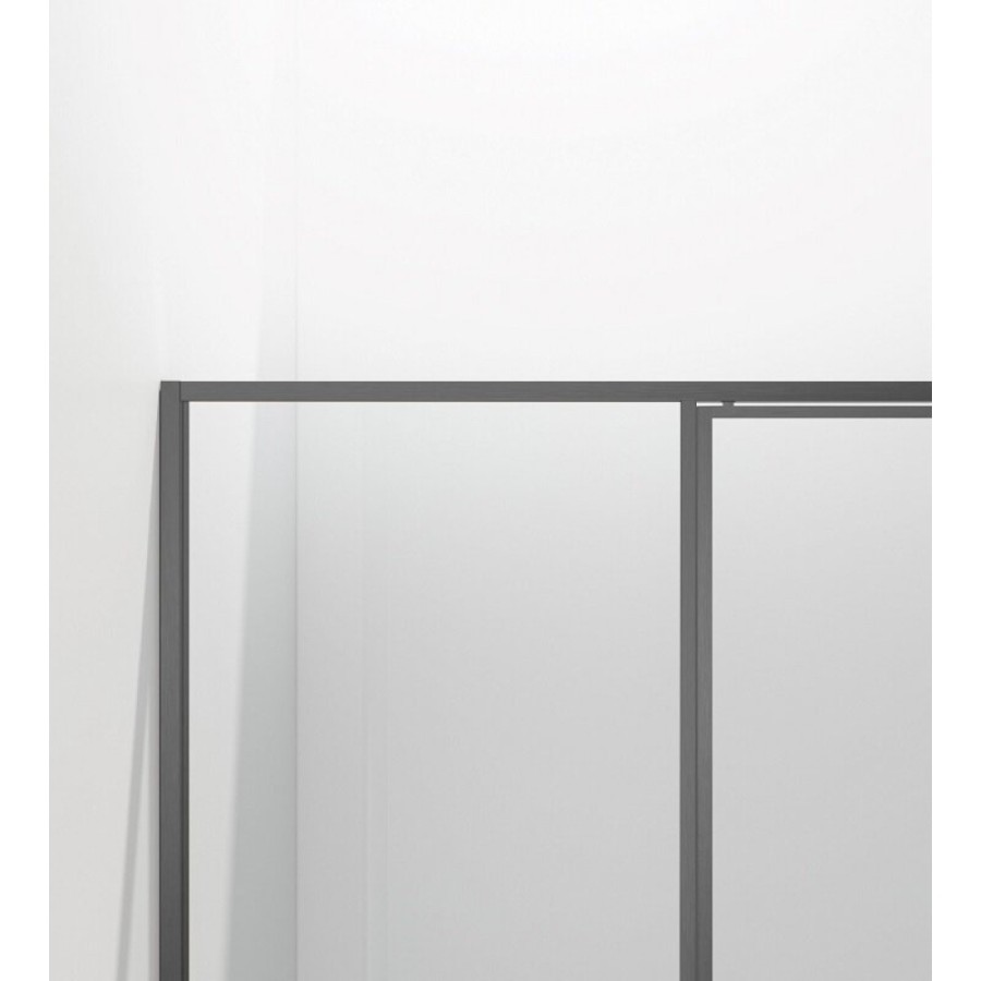 Душевая дверь Vincea Slim VDP-4SL120CLGM, 120 см, стекло прозрачное, профиль вороненая сталь