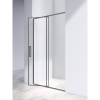 Душевая дверь Vincea Slim VDP-4SL120CLGM, 120 см, стекло прозрачное, профиль вороненая сталь
