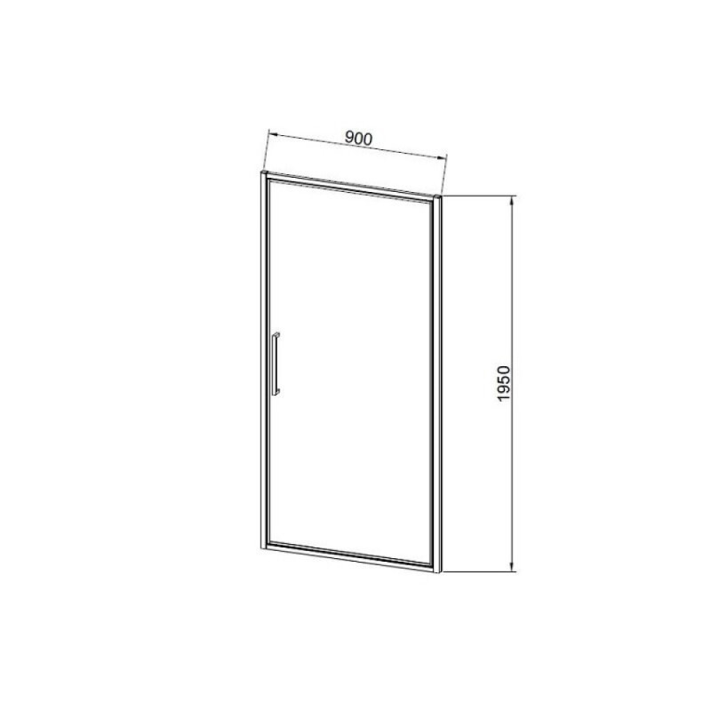 Душевая дверь Vincea Slim VDP-4SL900CL, 90 см, стекло прозрачное, профиль хром
