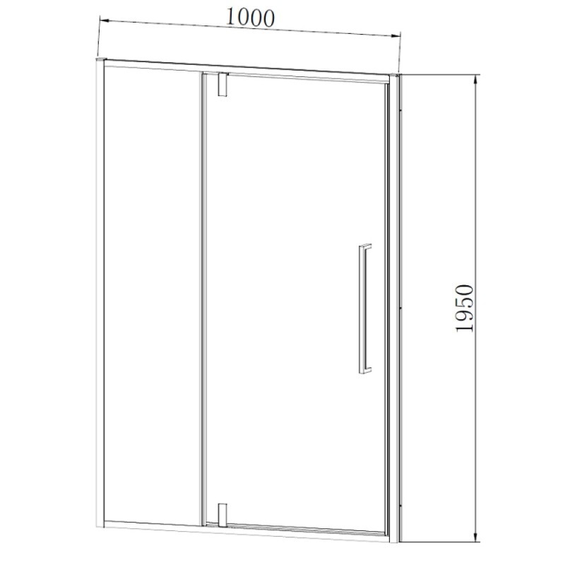 Душевая дверь Vincea Slim-N VDP-4SN100CLB, 100 см, распашная, стекло прозрачное, профиль черный